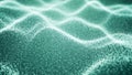Glowing teal particles forming abstract wave patterns in digital space Royalty Free Stock Photo