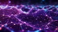 Glowing Tech Network with Binary Lights Royalty Free Stock Photo