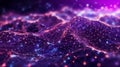 Glowing Tech Network with Binary Lights Royalty Free Stock Photo
