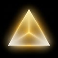 A glowing, translucent pyramid is set Royalty Free Stock Photo