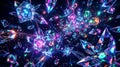 Glowing Transparent Crystals Abstract Composition Royalty Free Stock Photo