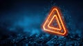 Glowing triangle on a circuit board Royalty Free Stock Photo