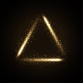 Glowing triangle from glittering stras