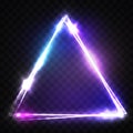Glowing Triangle on Transparent Background.