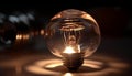 Glowing tungsten filament illuminates bright ideas for lighting equipment innovation generated by AI