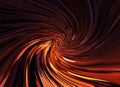 Glowing tunnel, light tunnel, twisting illustration to the middle, light corridor, orange brown background