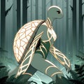 Turtle Guardian with Illuminated Shell Designs
