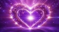 Glowing universal heart portal, infinite love, life, source, soul journey through Universe doorway Royalty Free Stock Photo