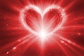 Glowing red heart infinte background. Royalty Free Stock Photo