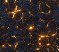 Glowing Volcanic Rock Texture Intense Heat Earthly Power Royalty Free Stock Photo