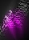 Glowing wave created with particles on dark color background Royalty Free Stock Photo