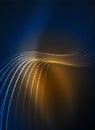 Glowing wave created with particles on dark color background Royalty Free Stock Photo