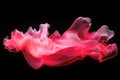 glowing wave in pink and red, continuously flowing in fluid motion, creating an organic yet dynamic Royalty Free Stock Photo