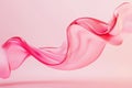 glowing wave in pink and red, continuously flowing in fluid motion, creating an organic yet dynamic Royalty Free Stock Photo
