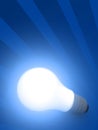 Glowing white bulb Royalty Free Stock Photo