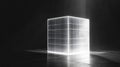 Glowing White Cube Abstract Digital Art Royalty Free Stock Photo