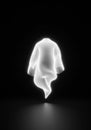 Glowing White Ghost Figure in Dark Background Royalty Free Stock Photo