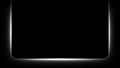 Glowing white rounded rectangle border on a black background frame light Royalty Free Stock Photo
