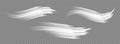 Glowing white speed lines. Motion High speed speed and blur. Dynamic lines. Light wave. Vector