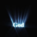Glowing word God Royalty Free Stock Photo