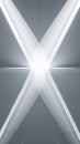 Glowing X - Modern Architectural Abstract Design Royalty Free Stock Photo