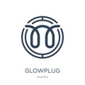 glowplug icon in trendy design style. glowplug icon isolated on white background. glowplug vector icon simple and modern flat
