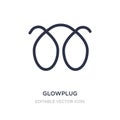 glowplug icon on white background. Simple element illustration from Shapes concept