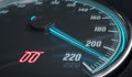 Glowplug warning light in car dashboard. 3D rendered illustration