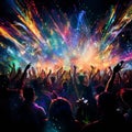 Glowstick Galore: A Luminous Night Royalty Free Stock Photo