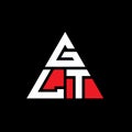 GLT triangle letter logo design with triangle shape. GLT triangle logo design monogram. GLT triangle vector logo template with red Royalty Free Stock Photo