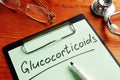 Glucocorticoids sign as part of corticosteroids or steroid hormones