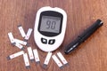 Glucometer with accessories for diabetic, checking sugar level