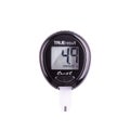 Glucometer for checking blood sugar levels on a white background