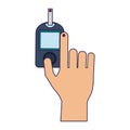 Glucometer hand test