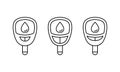Glucometer linear icon