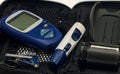 Glucometer and other instruments.