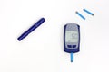 Glucometer with 5.0 result on display