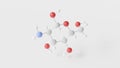 glucosamine molecule 3d, molecular structure, ball and stick model, structural chemical formula monosaccharides Royalty Free Stock Photo