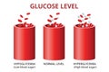 Glucose level in the blood vessel