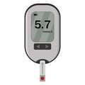 Glucose meter, A device for measuring blood sugar, color vector isolated illustration Royalty Free Stock Photo