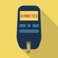 Glucose meter for diabetes test flat icon