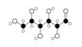 glucose molecule, structural chemical formula, ball-and-stick model, isolated image sugar