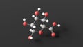 glucuronic acid molecular structure, uronic acid, ball and stick 3d model, structural chemical formula with colored atoms