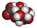 Glucuronic acid molecule. Glucuronidation of xenobiotics plays role in drug metabolism, giving glucuronides. Royalty Free Stock Photo