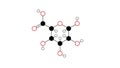 glucuronic acid molecule, structural chemical formula, ball-and-stick model, isolated image uronic acid