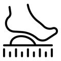 Glue ankle support icon outline vector. Shoe insoles