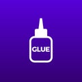 Glue bottle vector white icon Royalty Free Stock Photo