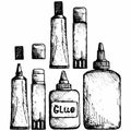 Glue icon set