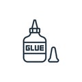 glue vector icon isolated on white background. Outline, thin line glue icon for website design and mobile, app development. Thin Royalty Free Stock Photo