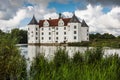 Gluecksburg Castle, historic moated castle on the Flensburg Fjord, Gluecksburg, Baltic Sea, Schleswig-Holstein, Germany